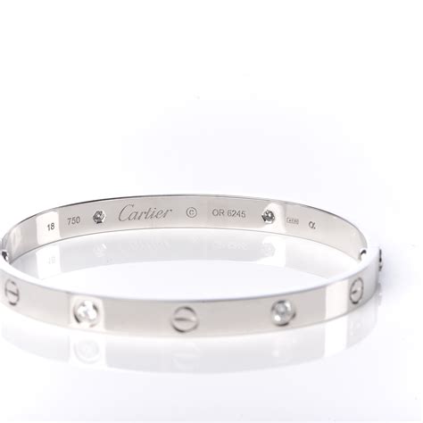 cartier bracelet white|cartier bracelet white gold diamonds.